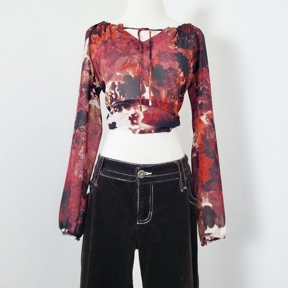 *Free With Purchase* Y2K Corduroy low rise capri's pants velvet - Picture 6 of 7